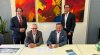 Bei der Unterzeichnung zur Fortführung der Partnerschaft von Stadt Kapfenberg und Saubermacher: Hans Roth, Thomas Scherübl, Heinz Sarkleti und Bürgermeister Matthäus Bachernegg – © Saubermacher