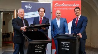 Saubermacher testet recycelten Wertstoffbehälter Saubermacher testet recycelten Wertstoffbehälter